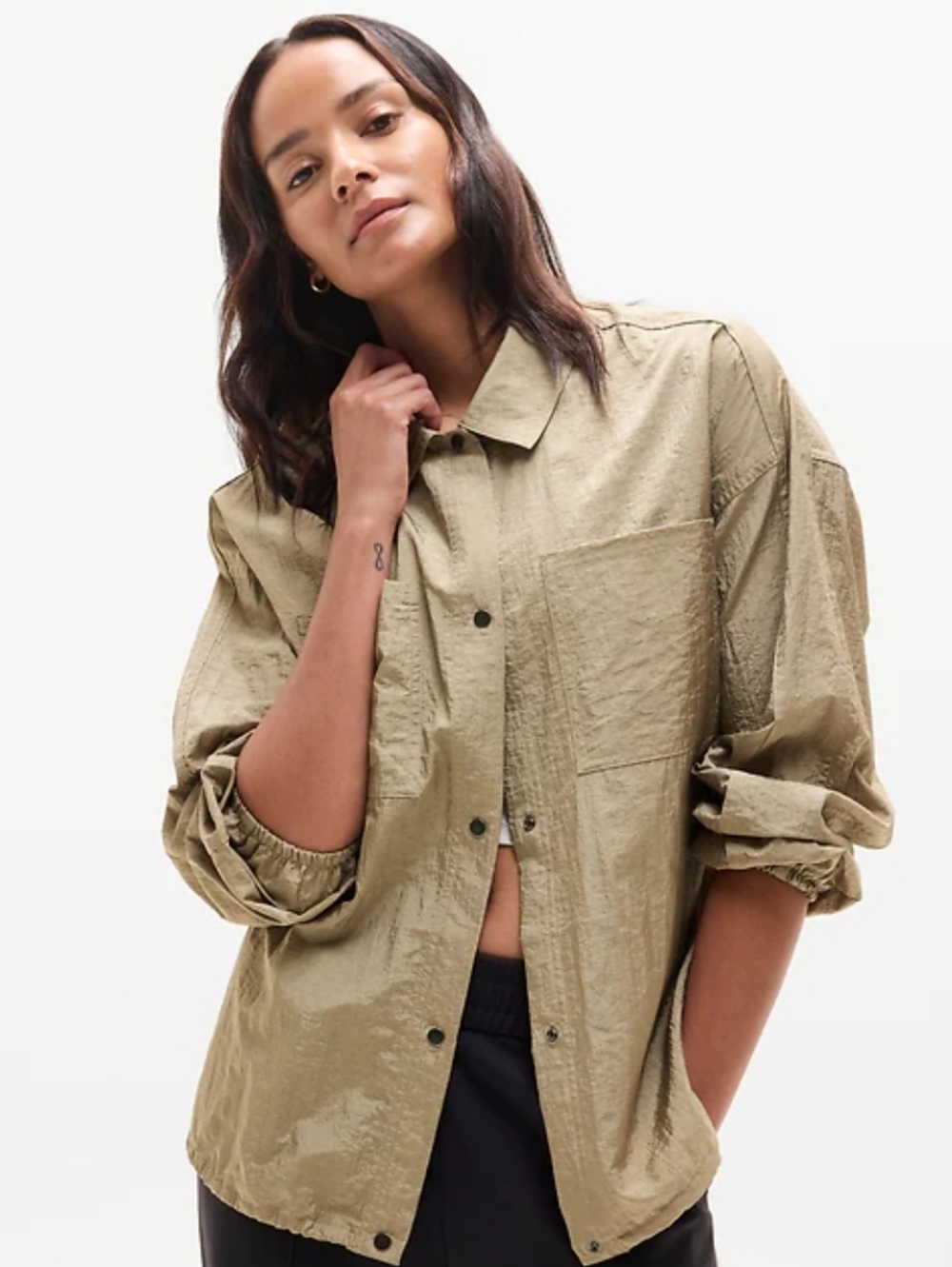 Athleta Lunar Sheen Shirt Size M